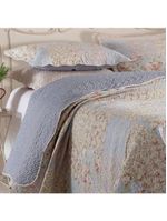 Kit cobre leito colcha mix queen estampado dupla face floral 3 peças - beth