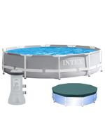Piscina Estrutural 6503 Litros Armação Prism + Capa + Filtro - Intex