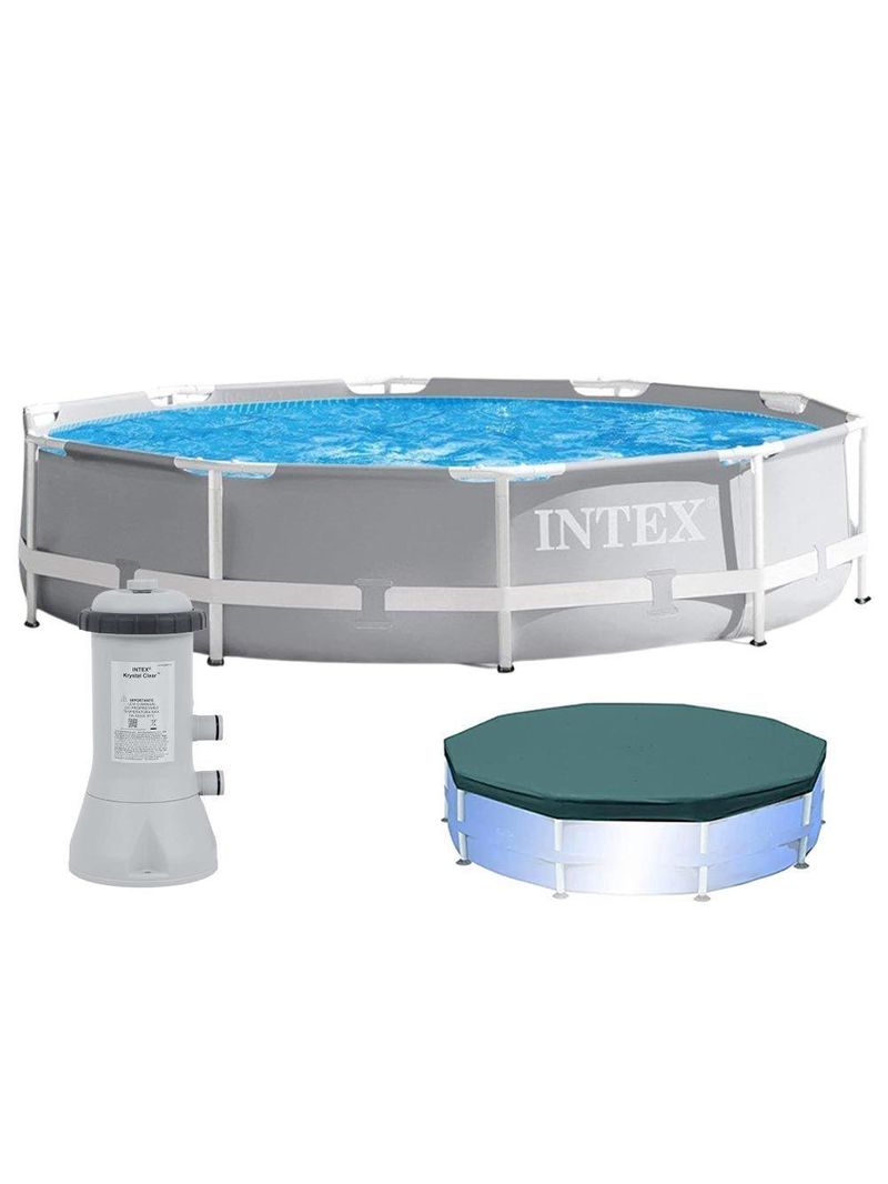 Piscina Estrutural 6503 Litros Armação Prism + Capa + Filtro - Intex