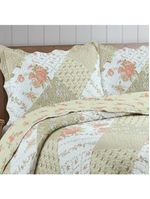 Kit cobre leito colcha mix king estampado dupla face floral 3 peças - jéssica