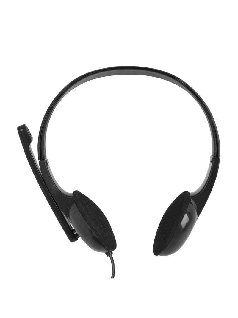 Headset basic conexão p3 cabo de 150cm cancelamento de ruido potência 45mw preto - ph367