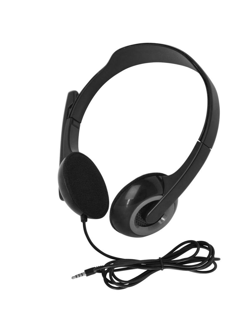 Headset basic conexão p3 cabo de 150cm cancelamento de ruido potência 45mw preto - ph367