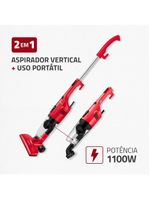 Aspirador de pó vertical 2 em 1 mondial turbo cycle ap36 1100w - vermelho