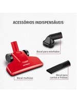 Aspirador de pó vertical 2 em 1 mondial turbo cycle ap36 1100w - vermelho