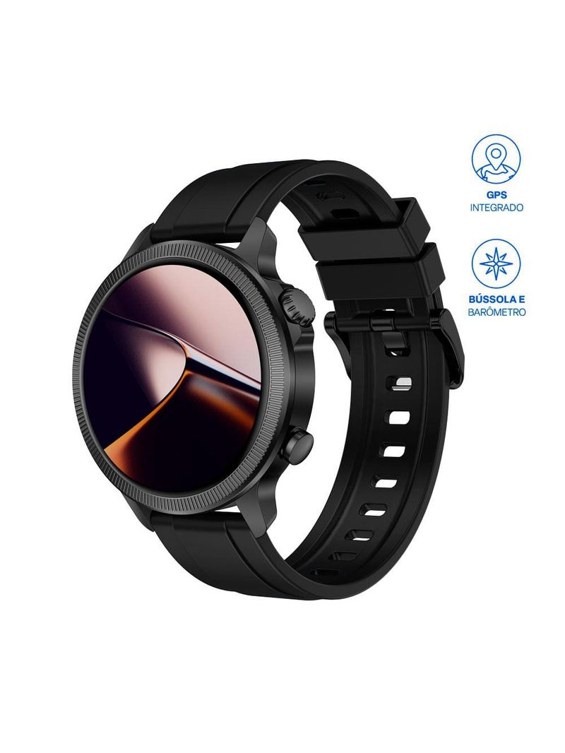 Smartwatch multi g2r gps proteção ip67 preto - wr208