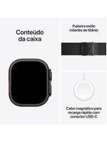 Apple watch ultra 3 gps+ cellular 49mm pulseira milanês m preta