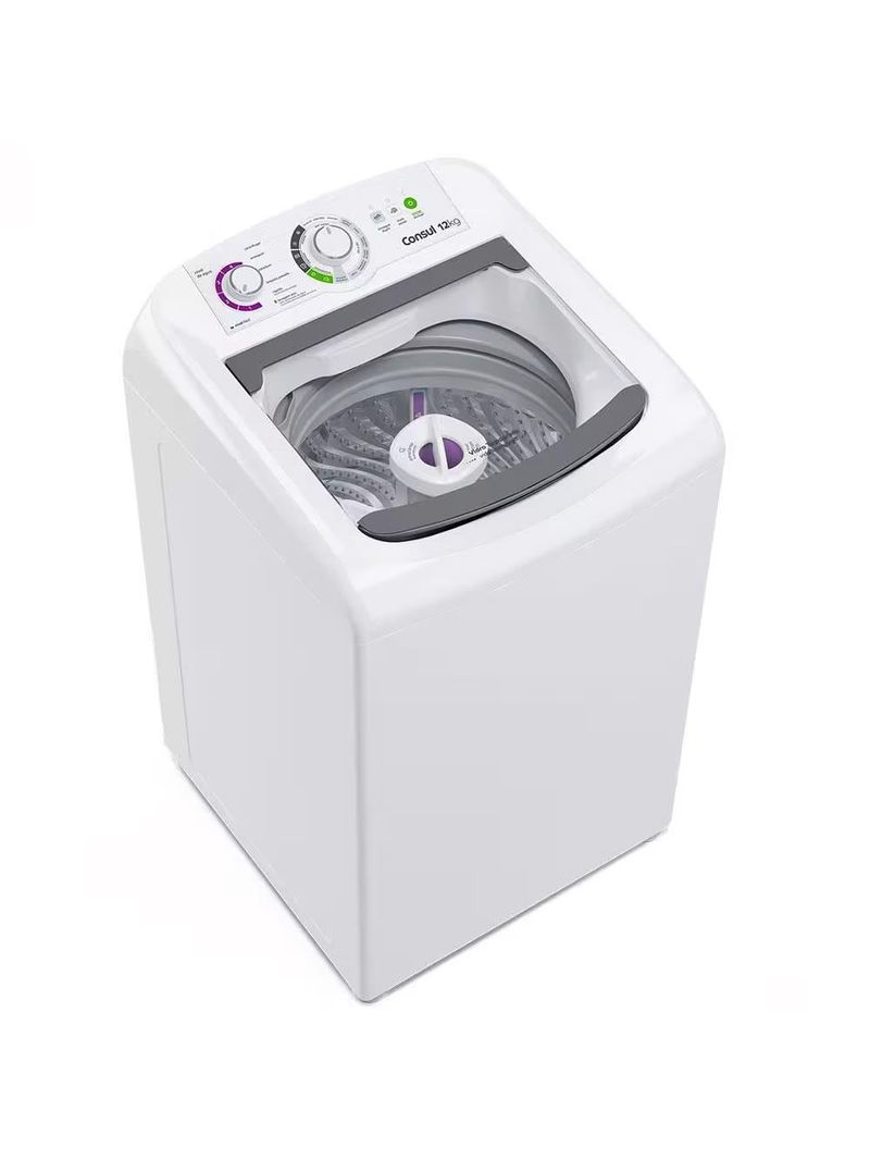 Lavadora de roupas consul 12kg cwh12bb com dosagem econômica e ciclo edredom – branca