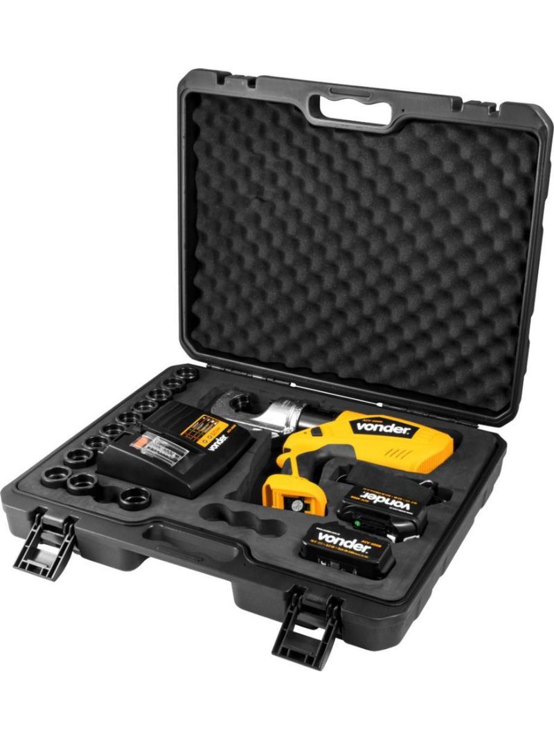 Alicate crimpador hidráulico bateria 18v acv400b vonder plus