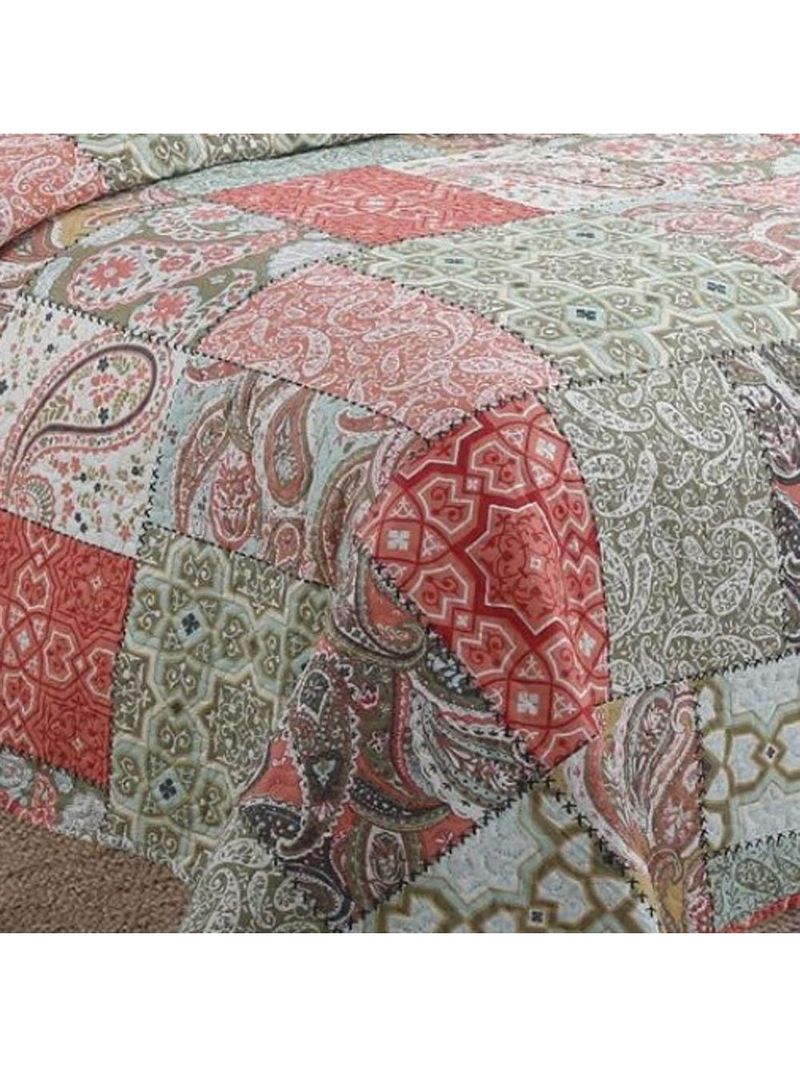 Kit cobre leito colcha mix king estampado dupla face floral 3 peças - eduarda