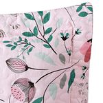 Kit cobre leito colcha celi casal padrão dupla face micropercal 200 fios 3 peças bothanica floral rosa