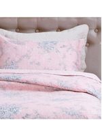 Kit cobre leito colcha mix king estampado dupla face floral 3 peças - grace