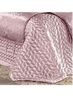 Kit cobre leito colcha fascínio queen cetim c/ tule de pérola 10 peças - rosê