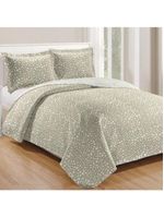 Kit cobre leito colcha mix king estampado dupla face floral 3 peças - beatriz