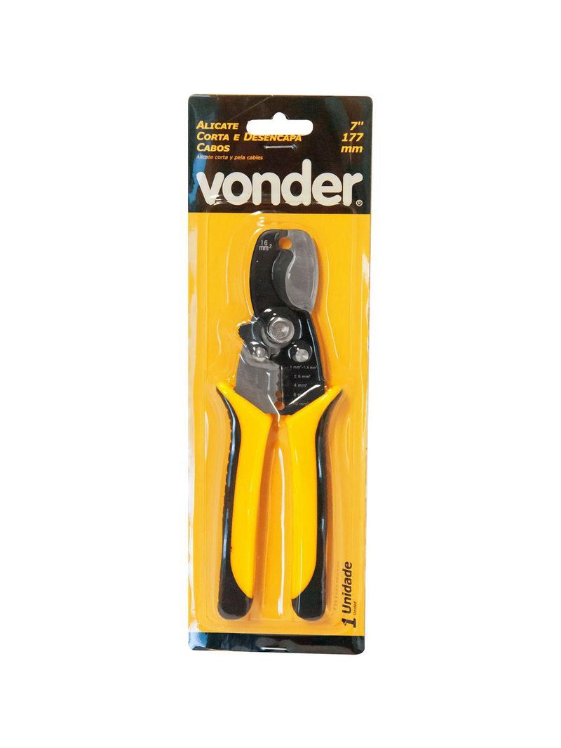 Alicate corta e desencapa cabos vonder