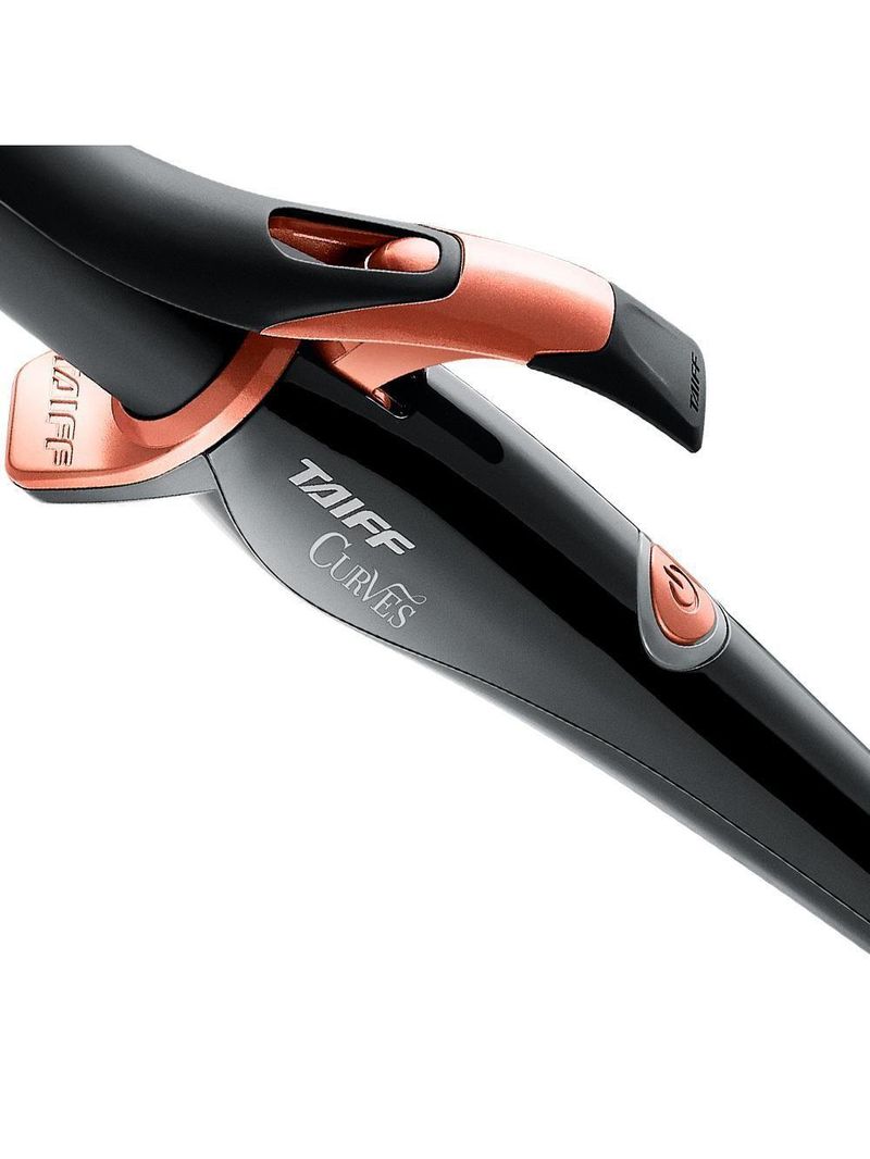 Modelador De Cachos Taiff Curves 25mm Bivolt Preto E Cobre Bivolt