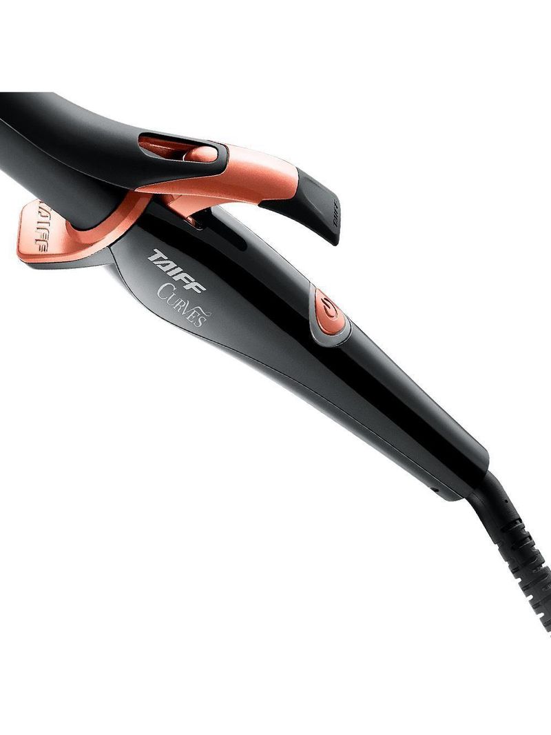 Modelador De Cachos Taiff Curves 25mm Bivolt Preto E Cobre Bivolt