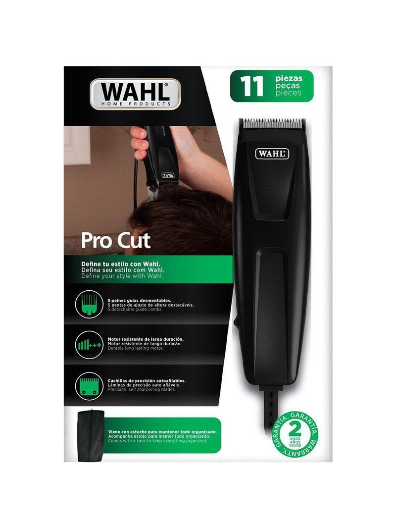 Máquina De Cortar Cabelo Pro Cut Wahl Com 5 Pentes 127v