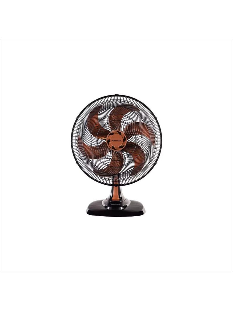 Ventilador oscilante de mesa turbo 50cm bronze 127v premium ventisol