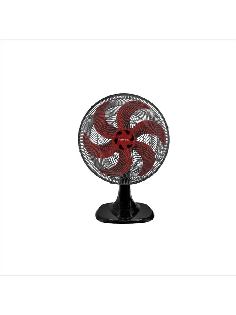 Ventilador oscilante de mesa turbo 40cm vermelho 220v premium ventisol
