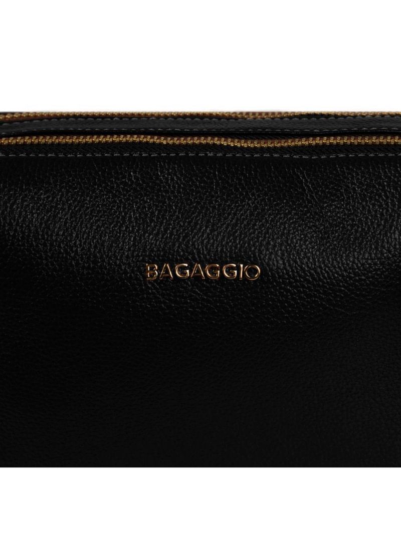 Bolsa transversal feminina em couro pequena lisa basic preta