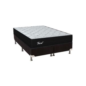 Cama Box King: Colchão Molas Ensacadas Orthoflex Masterpocket Tricot + Base Crc Suede Black(193X203)