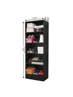Sapateira Clarice 180cm Em Mdp Carioca Móveis Preto