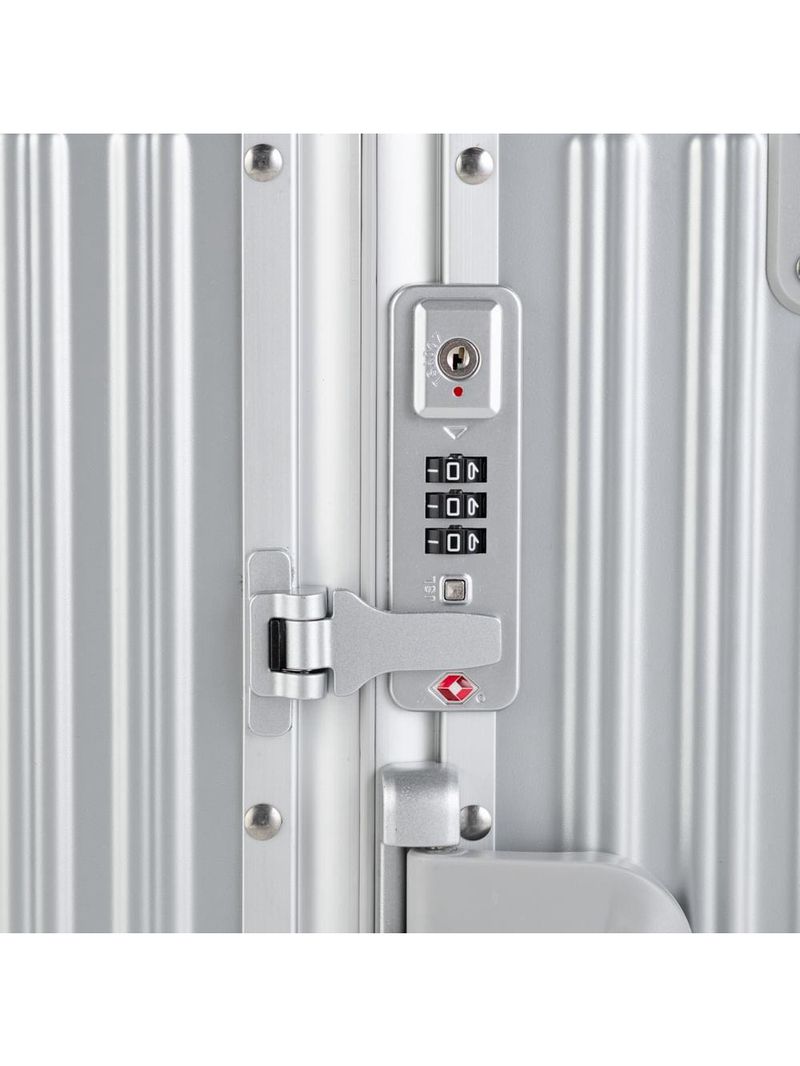 Mala de bordo de policarbonato 4 rodas kyoto ii prata