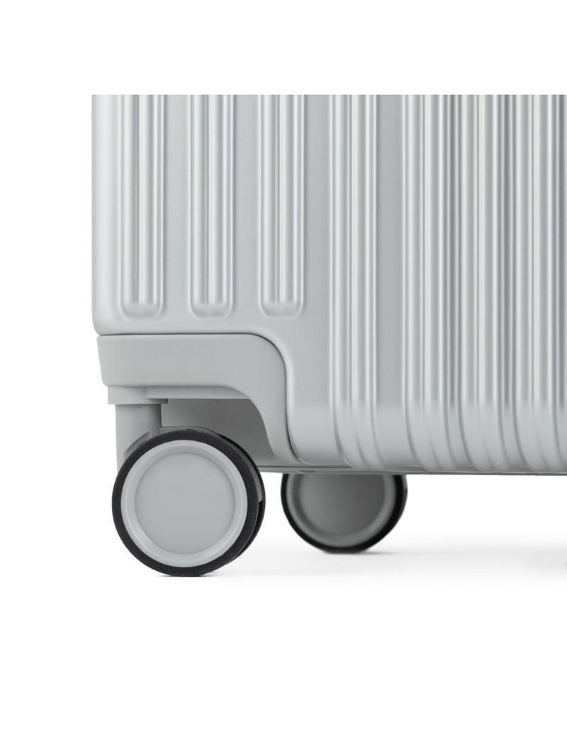 Mala de bordo de policarbonato 4 rodas kyoto ii prata
