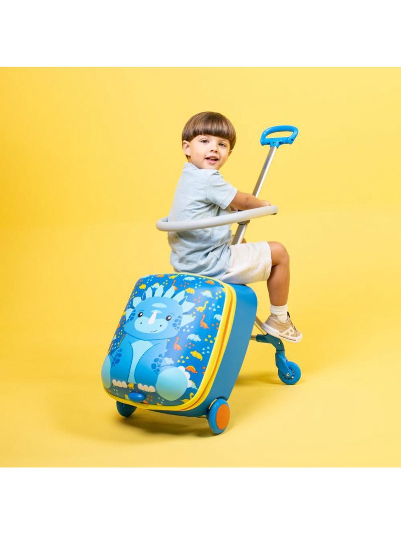 Mala de bordo 10 kg pets for kids dino azul