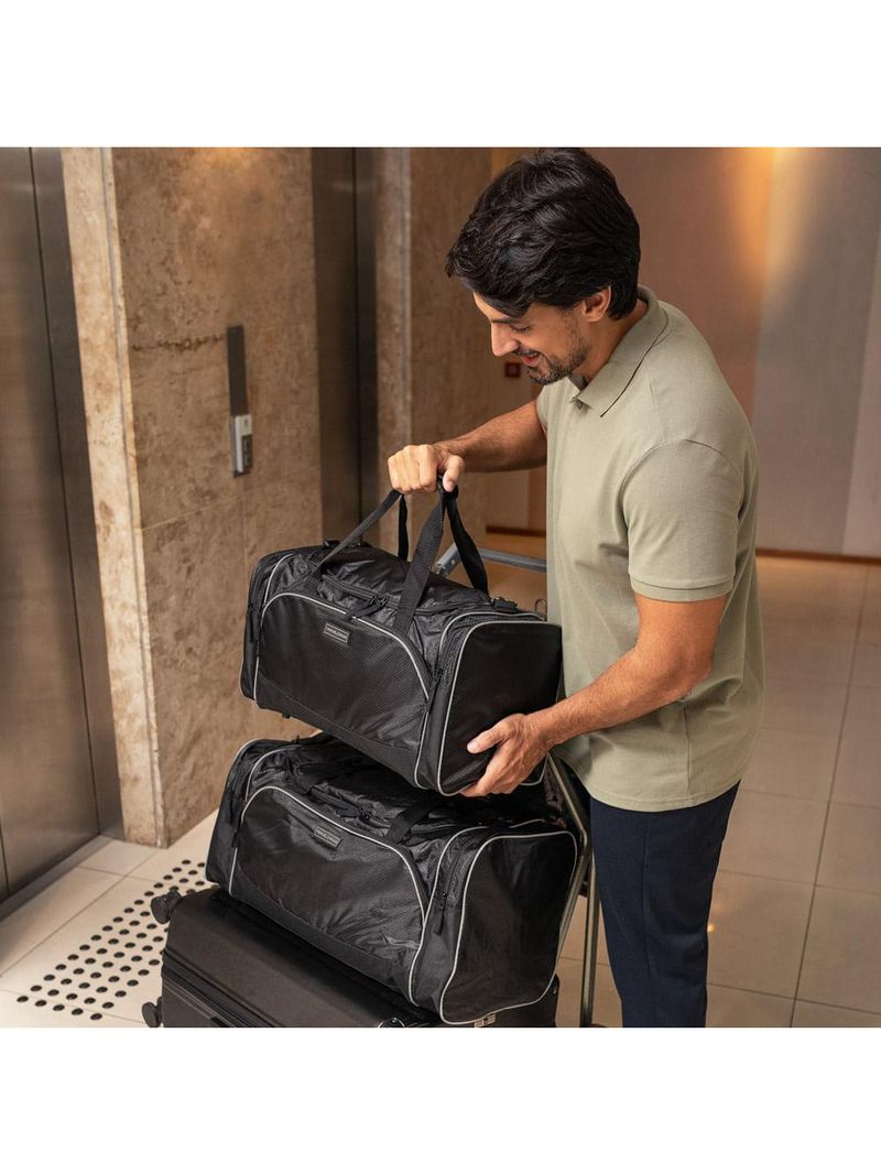 Bolsa de viagem média vegas preta
