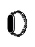 Bracelete Trancado De Metal Para Xiaomi Smart Band 8 Preto