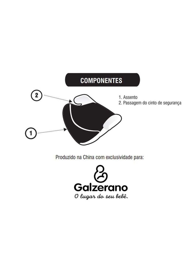 Assento Veicular Infantil Galzerano York De 15 A 36 Kg Preto