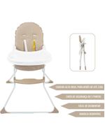 Cadeira De Alimentação Galzerano Para Bebê Alta Nick 5025 Até 23kg Sand