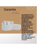 Sofá Sala Curvo 2 Lugares Bouclé Bege