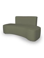 Sofá Orgânico Curvo Feijão Sala Elegante 3 Lugares Recepção Menta