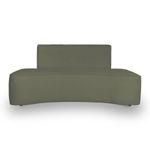 Sofá Orgânico Curvo Feijão Sala Elegante 3 Lugares Recepção Menta