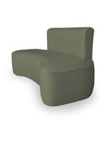 Sofá Orgânico Curvo Feijão Sala Elegante 3 Lugares Recepção Menta