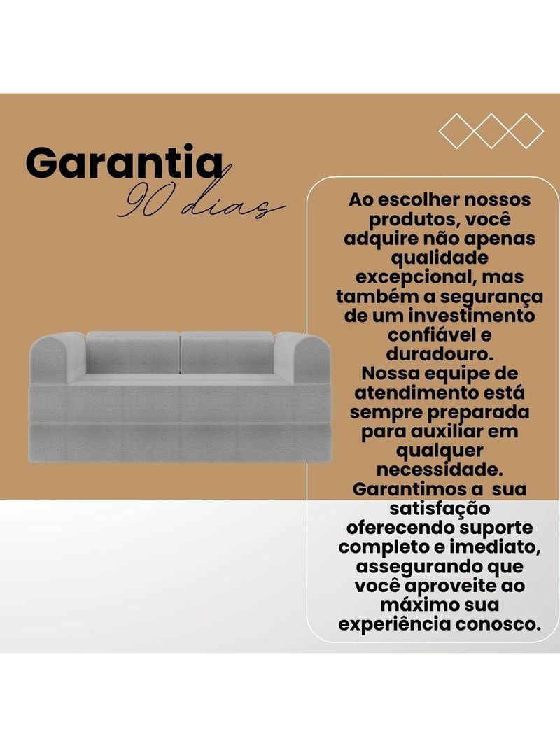 Sofá Na Caixa Modular 2 Lugares Linho Bege Olívia Para Sala Cinza