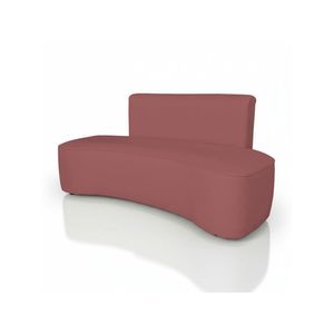 Sofá Feijão Orgânico Curvo 3 Lugar Suede Sala Contemporânea Cor:rose