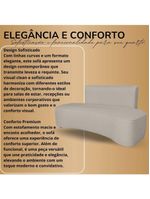 Sofá Feijão Orgânico Curvo 3 Lugar Suede Sala Contemporânea Cor:rose