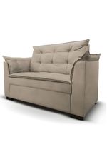 Sofá 2 Lugares Para Sala Moderno Confortável Elegance Suede bege