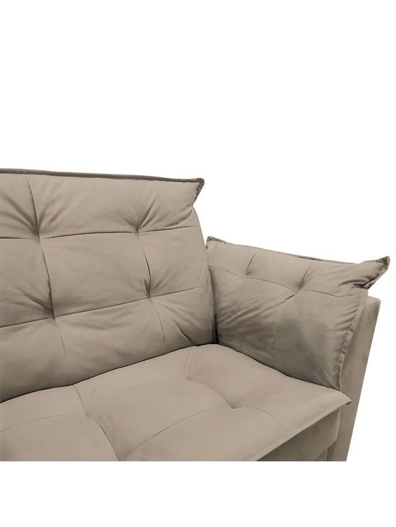 Sofá 2 Lugares Para Sala Moderno Confortável Elegance Suede bege