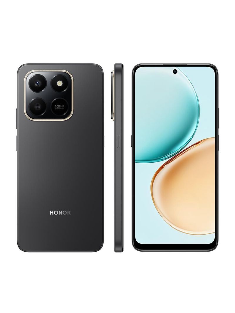 Smartphone Honor X7D 4G BR 6,77 Pol 120Hz, 16GB (8+8GB) + 256GB Preto