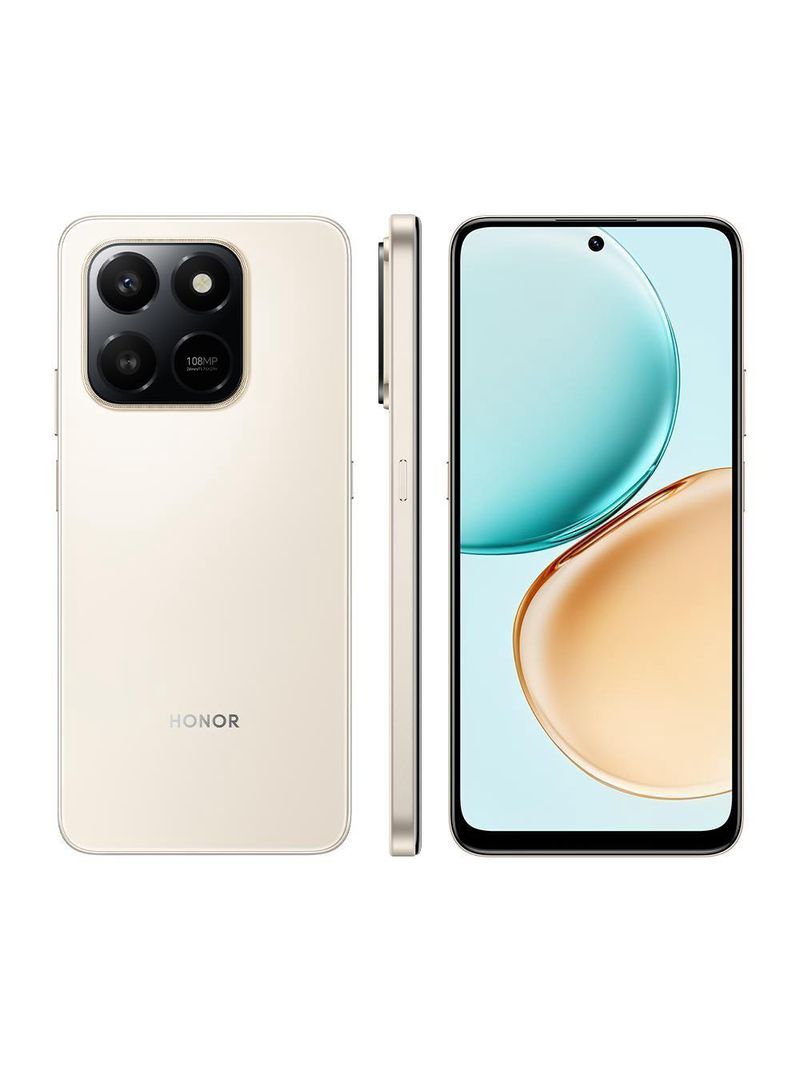 Smartphone Honor X7D 4G BR 6,77 Pol 120Hz 16GB (8+8GB) + 256GB Dourado