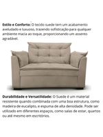 Sofá 2 Lugares Para Sala Moderno Confortável ágata Suede bege