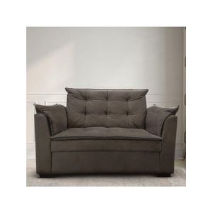 Sofá 2 Lugares Para Sala Moderno Confortável ágata Suede marrom