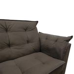 Sofá 2 Lugares Para Sala Moderno Confortável ágata Suede marrom