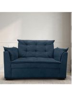 Sofá 2 Lugares Para Sala Moderno Confortável Elegance Suede azul Marinho