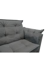 Sofá 2 Lugares Para Sala Moderno Confortável ágata Suede cinza