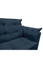 Sofá 2 Lugares Para Sala Moderno Confortável Alicia Suede azul Marinho